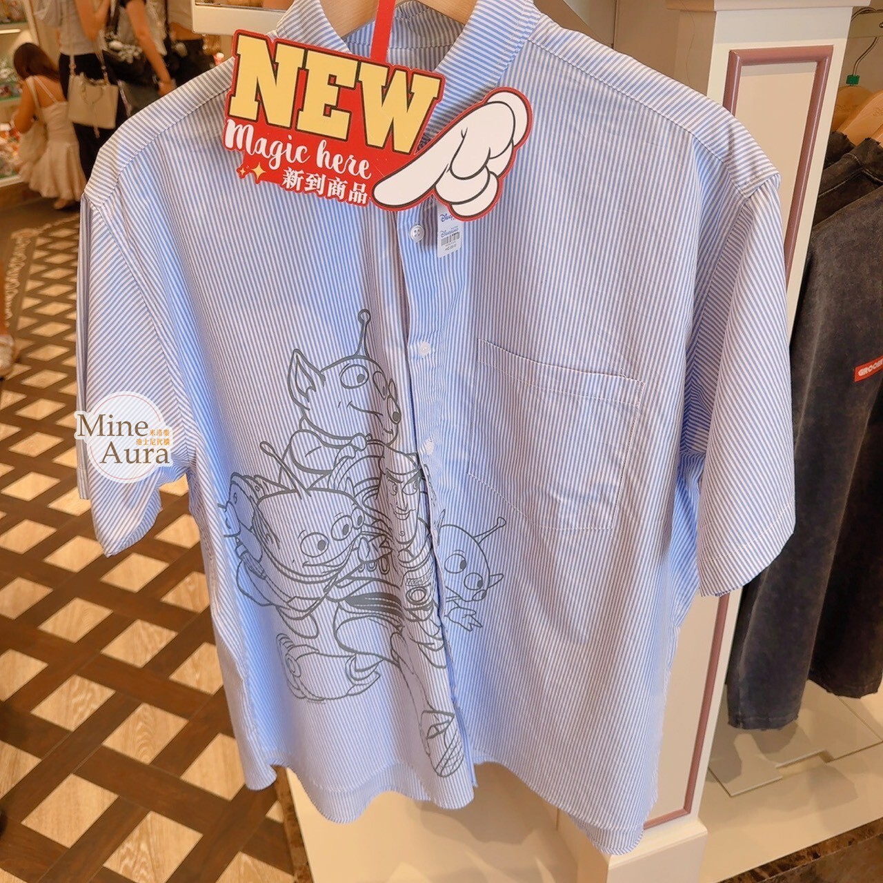 三眼怪 Alien 巴斯光年 Buzz Lightyear 圖案 直條紋 襯衫 上衣 玩具總動員 Toy Story -香港迪士尼樂園