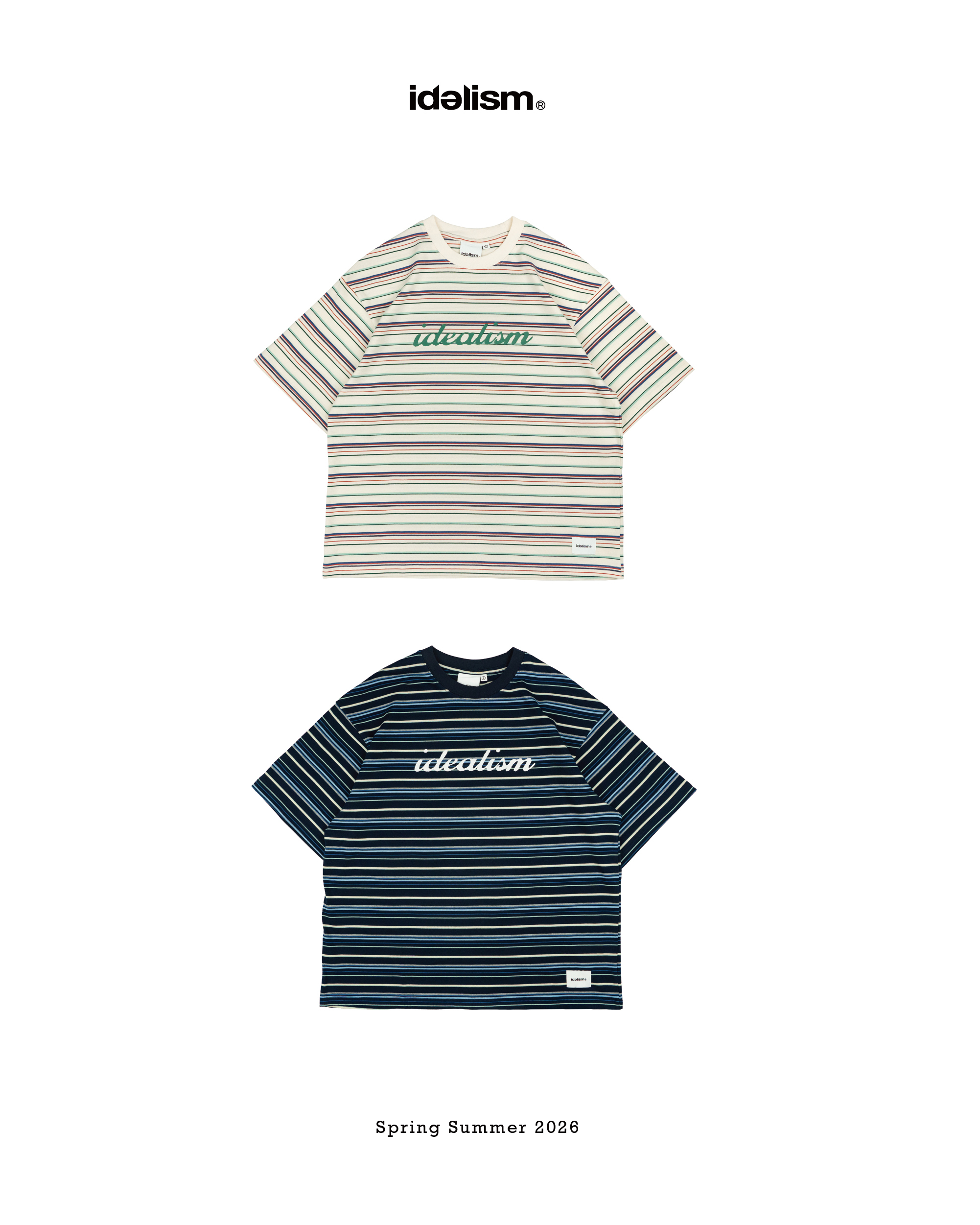 Idealism IDE Dense Tee 撞色條紋短袖 2色【ID26015】