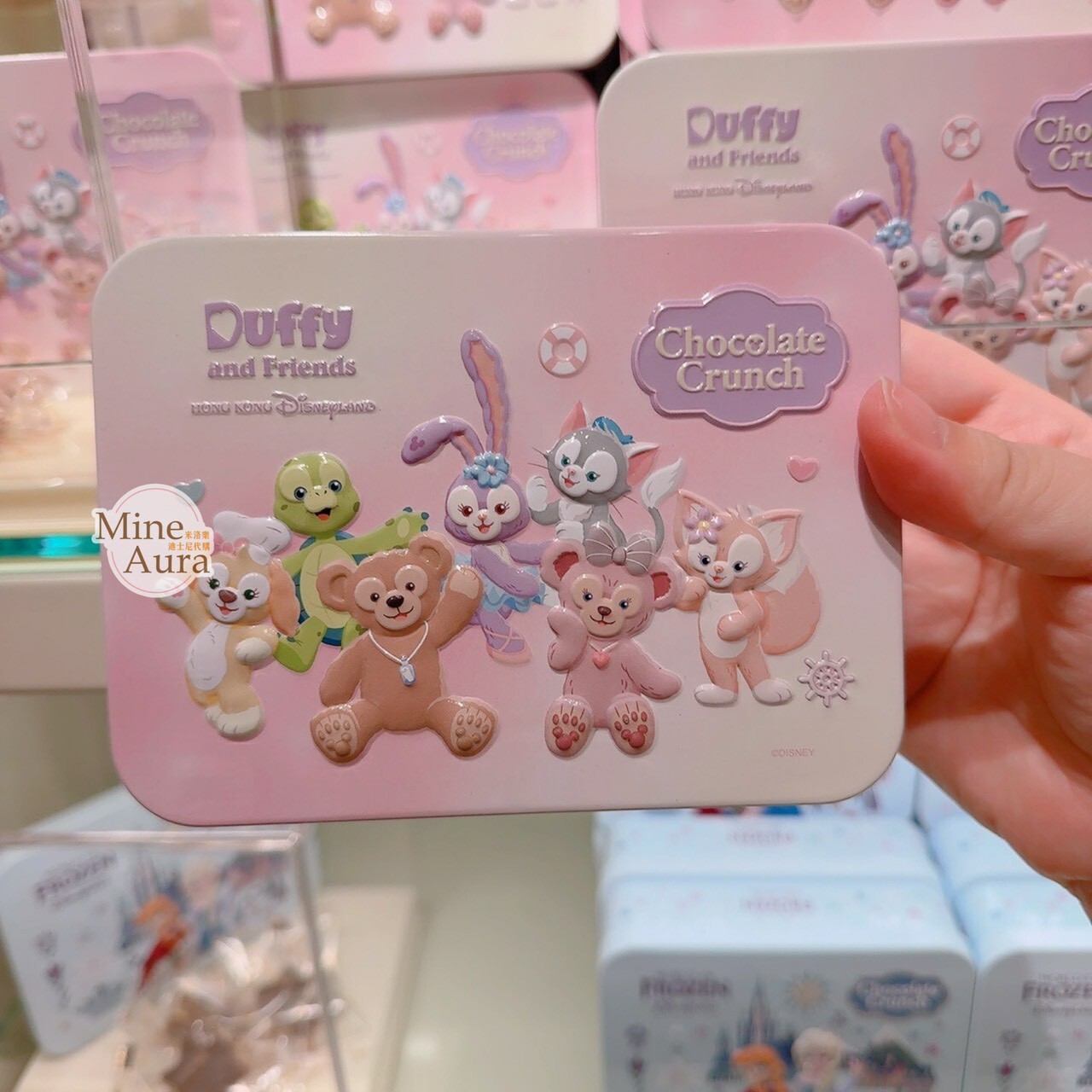 達菲 Duffy 與好友們 達菲頭 造型 巧克力 鐵盒 -香港迪士尼樂園