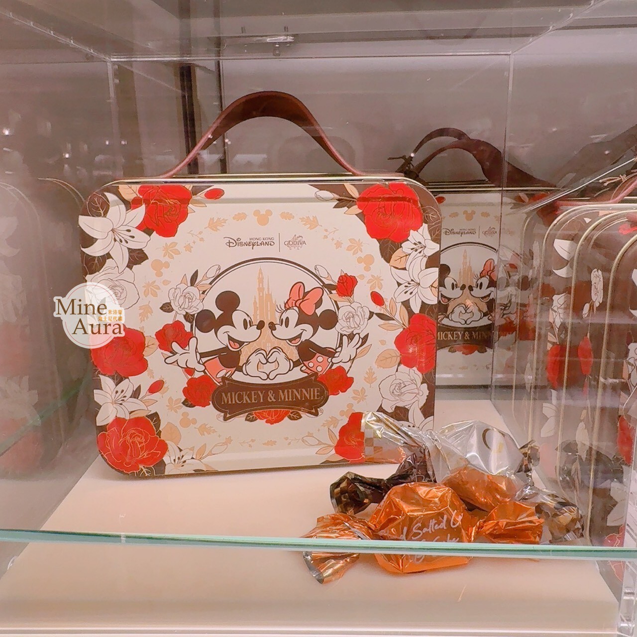 米奇 Mickey 米妮 Minnie x GODIVA 聯名 巧克力 手提 鐵盒 -香港迪士尼樂園