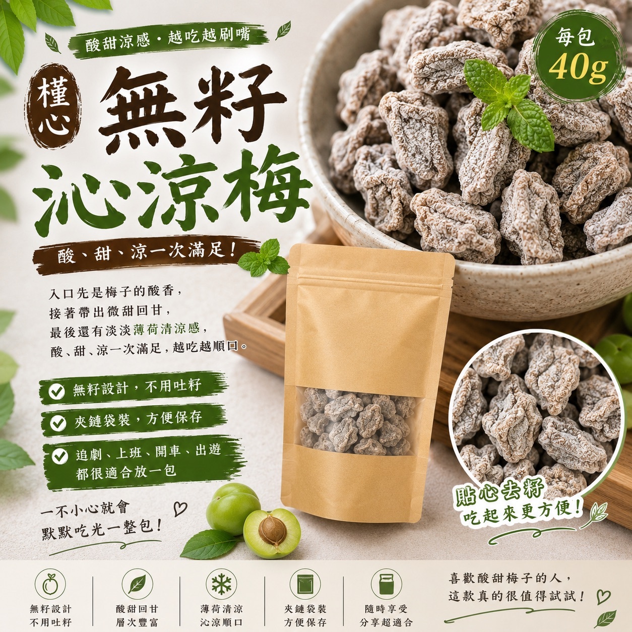 槿心無籽沁涼梅