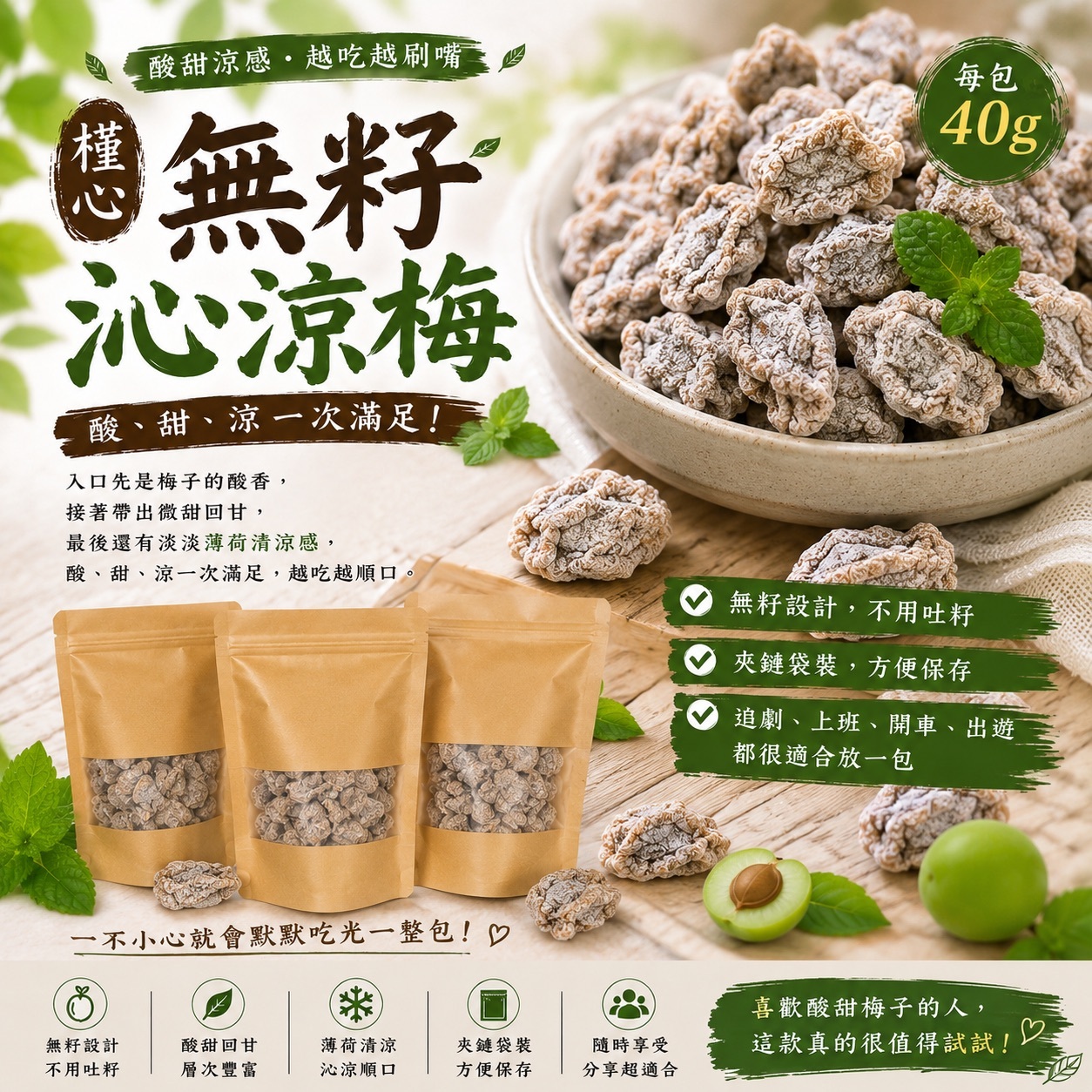 槿心無籽沁涼梅