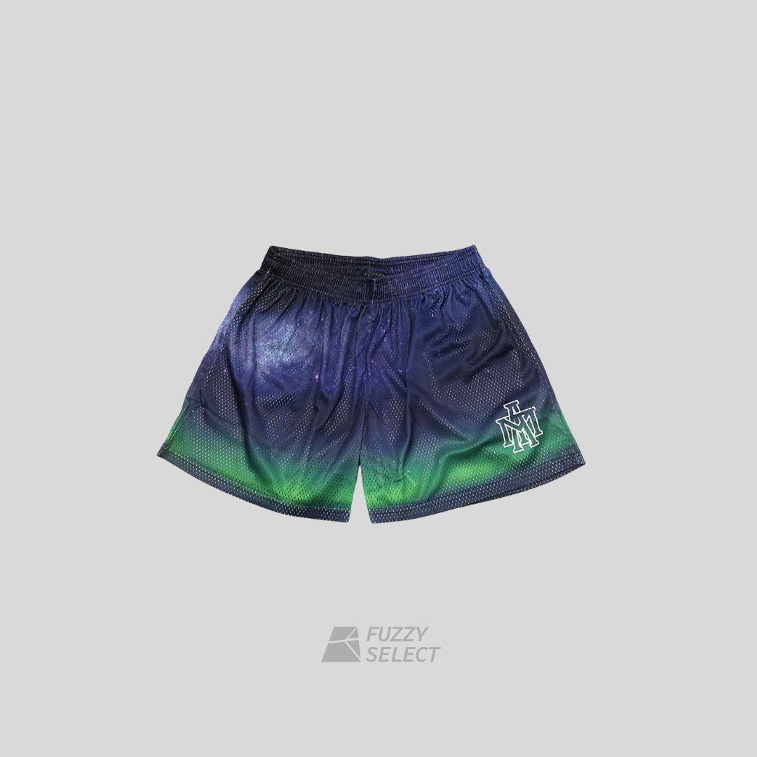 【逢甲 FUZZY】MTA Aurora Mesh Shorts 網布 極光 星空 短褲 藍 M26SBS4
