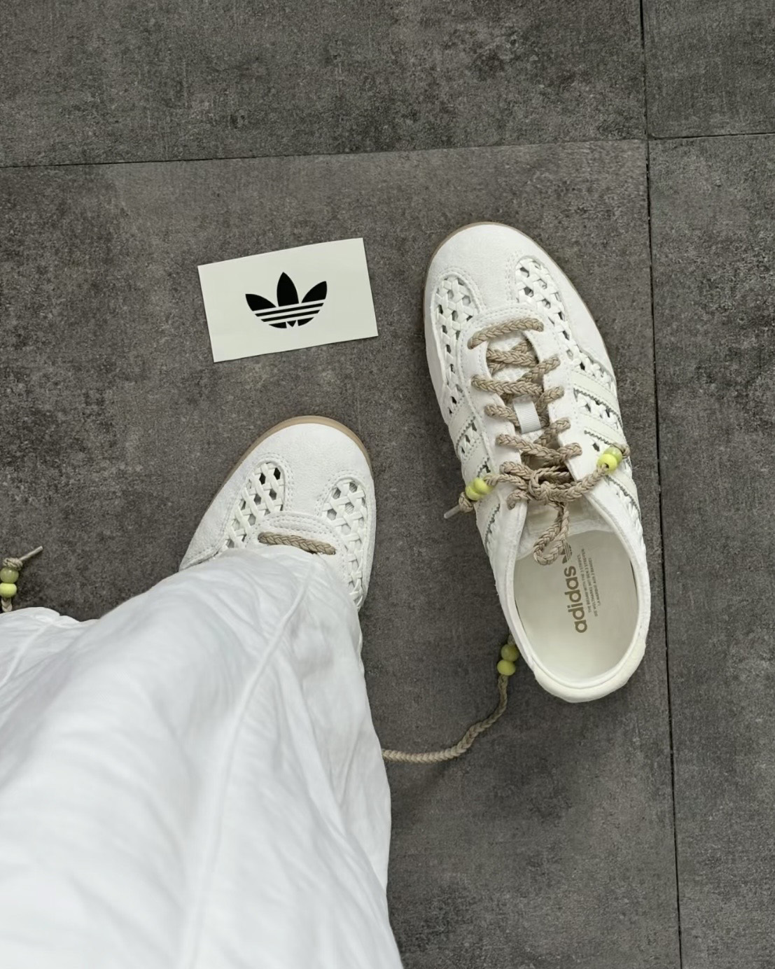 ADIDAS ORIGINALS GAZELLE LO PRO 網面編織 簍空 透氣 奶油白 米白 焦糖底 女鞋 KH6236 / 調貨