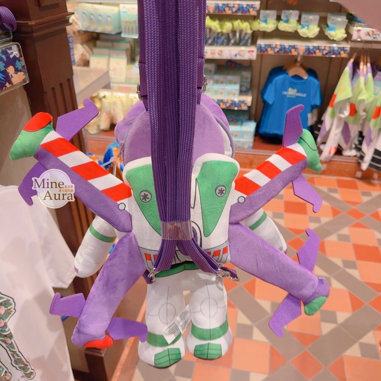 巴斯光年 Buzz Lightyear 絨毛 娃娃 造型 斜背 小包 玩具總動員 Toy Story -香港迪士尼樂園