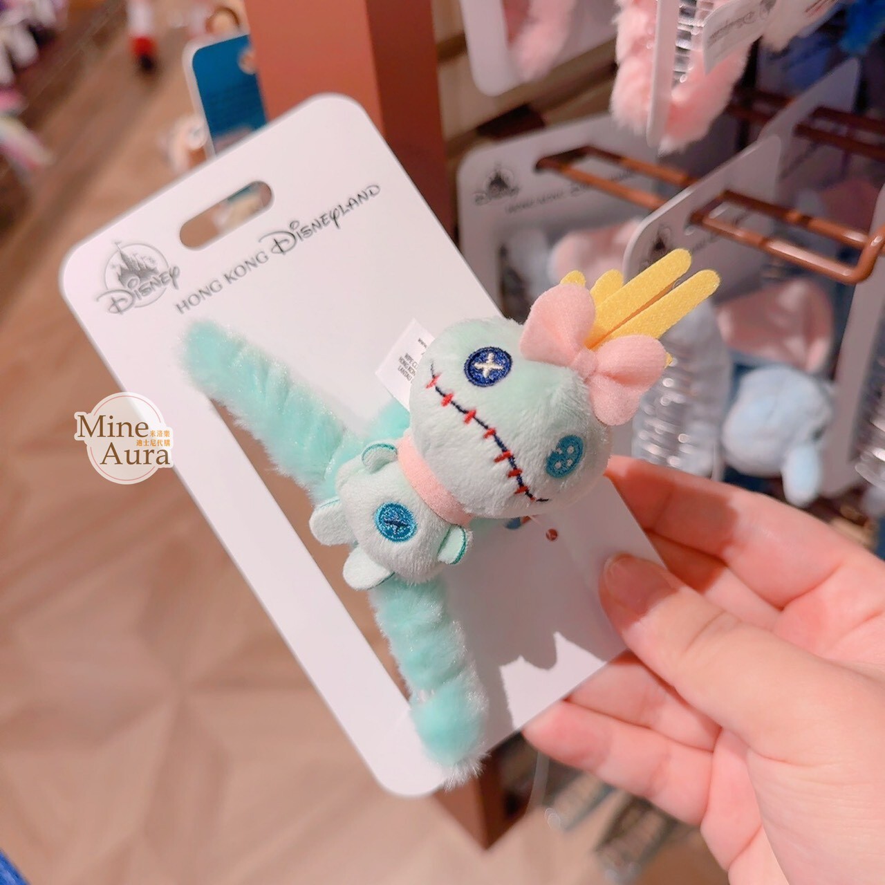 醜丫頭Scrump 大頭造型 絨毛 髮夾 髮抓 鯊魚夾 星際寶貝 Lilo & Stitch -香港迪士尼樂園