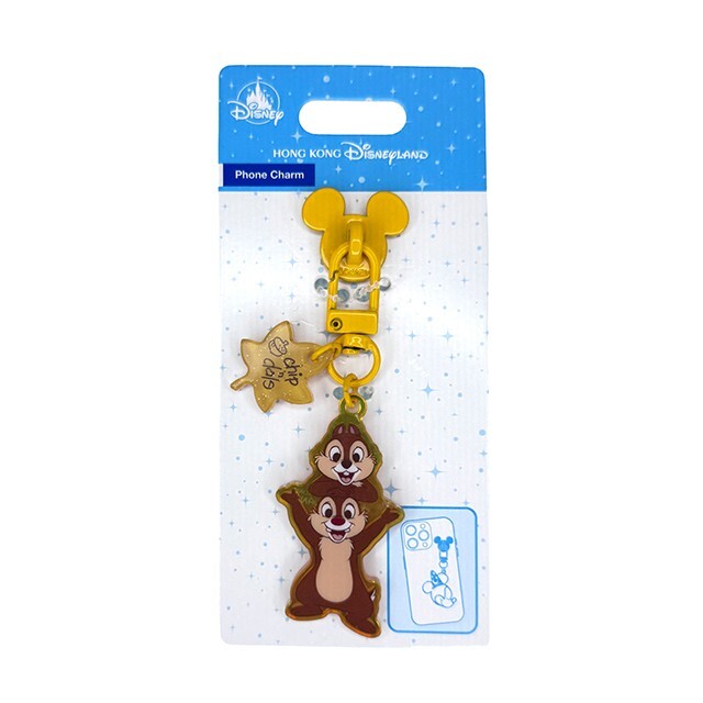奇奇蒂蒂 Chip 'n Dale 米奇頭造型 手機吊飾 掛飾 -香港迪士尼樂園