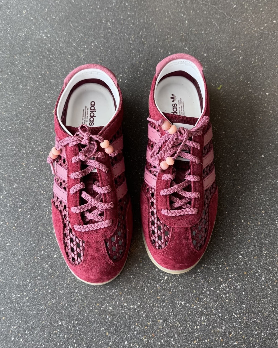 ADIDAS ORIGINALS GAZELLE LO PRO 網面編織 簍空 透氣 勃根地紅 焦糖底 女鞋 KH6237 / 調貨