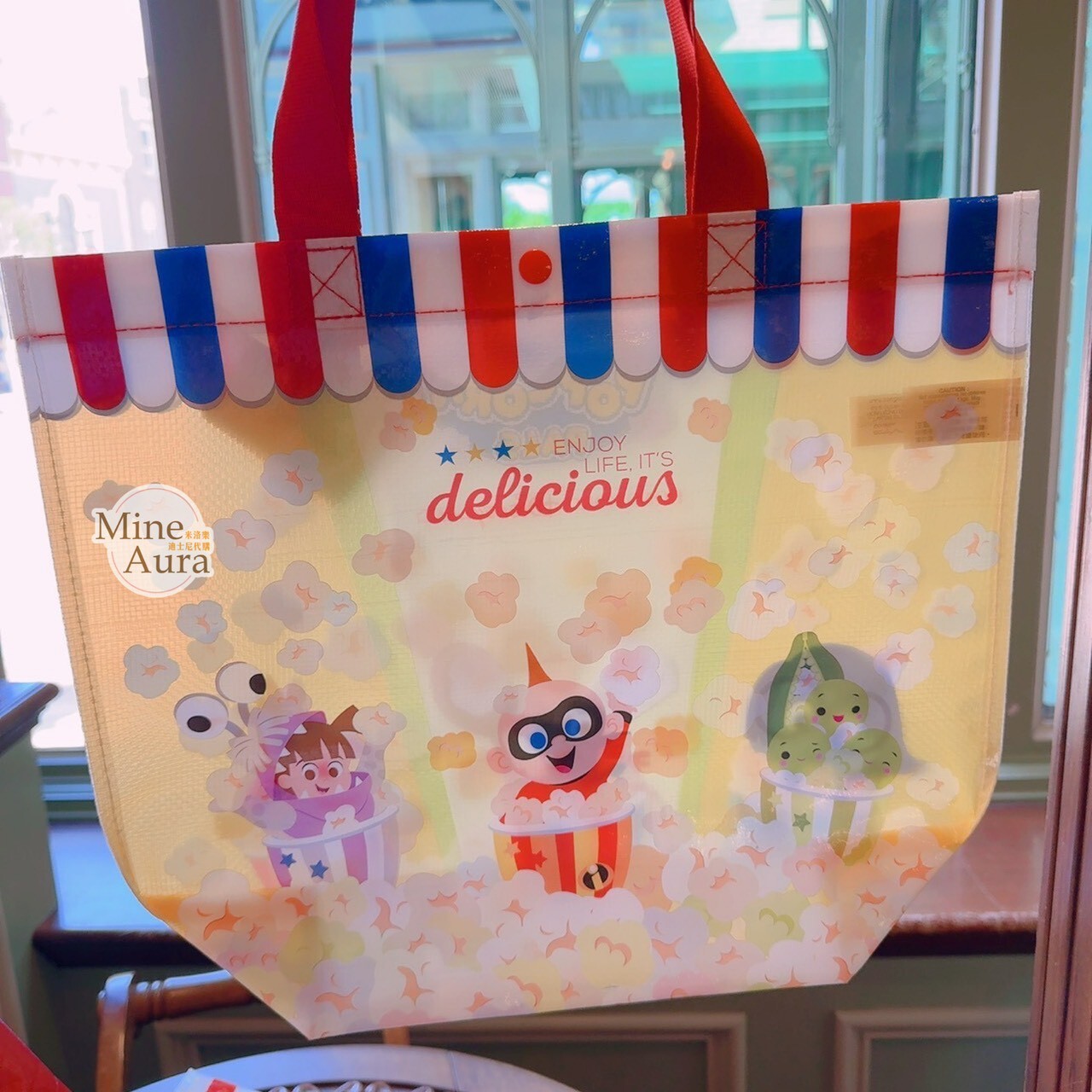 皮克斯 Pixar POPCORN PALS 圖案 環保 購物袋 -香港迪士尼樂園