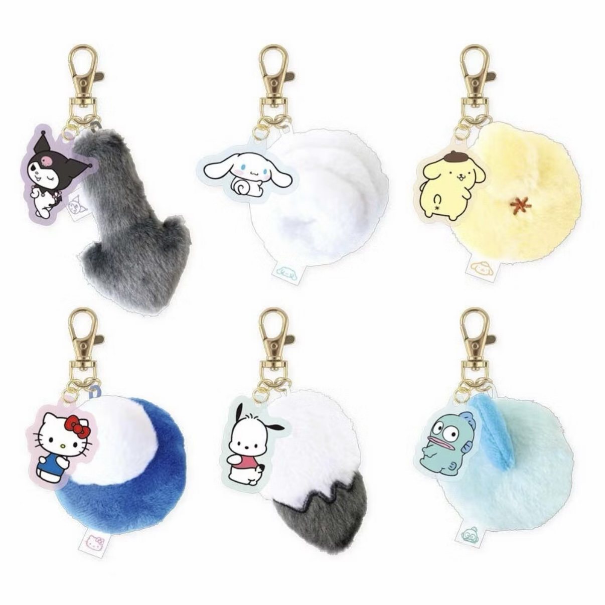 SANRIO 三麗鷗 尾巴造型 毛絨吊飾 6款