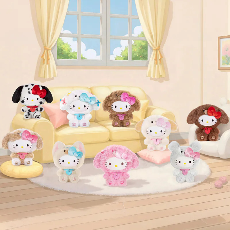 TOPTOY x SANRIO HELLO KITTY 小狗派對系列  毛絨掛飾盲盒
