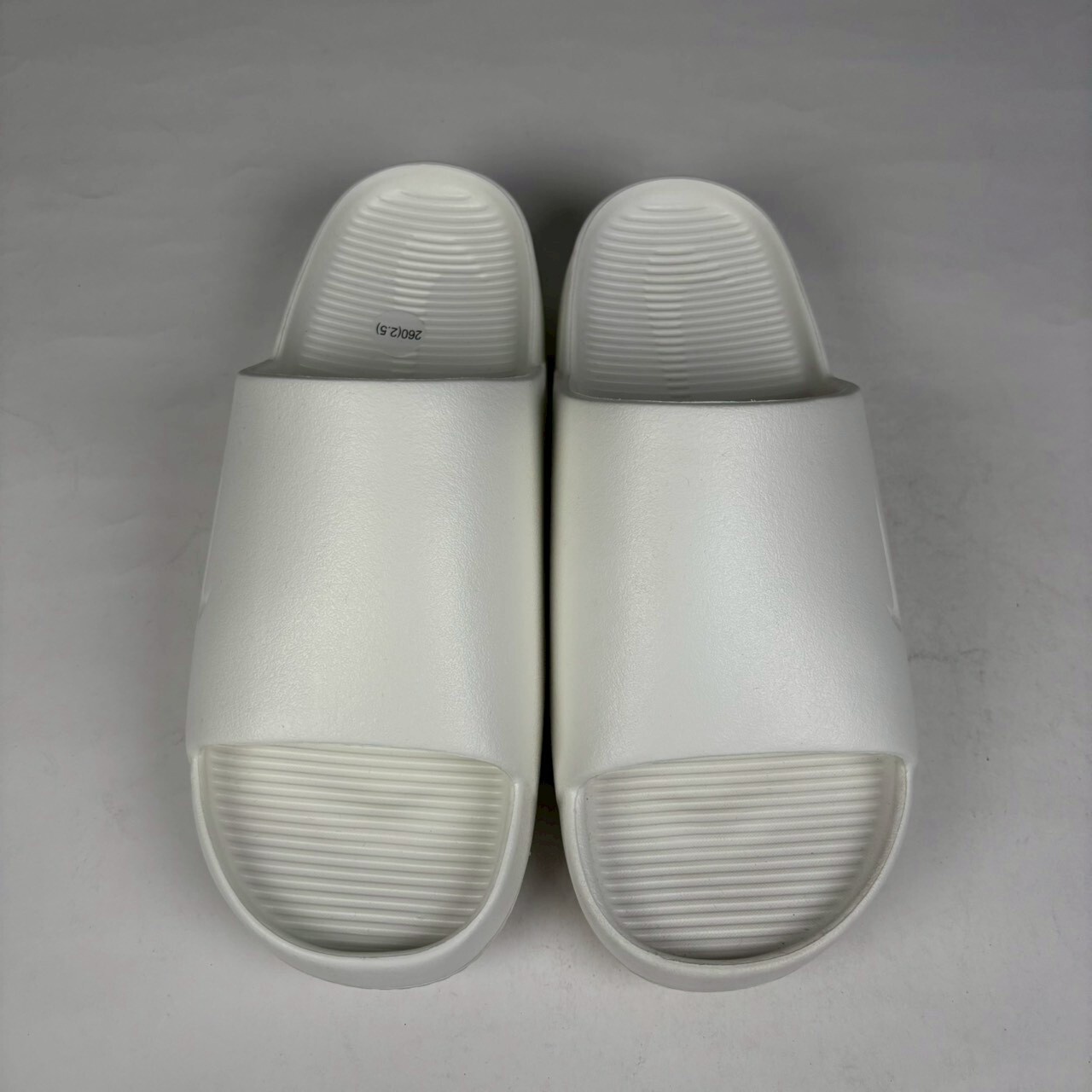 微瑕疵-大小腳(L:8；R:9)&左腳大底發黃 DX4816-100/9 Nike Calm Slippers Slide "Sail" 拖鞋 白 全防水 厚底 麵包鞋 踩屎感 女鞋 男女段