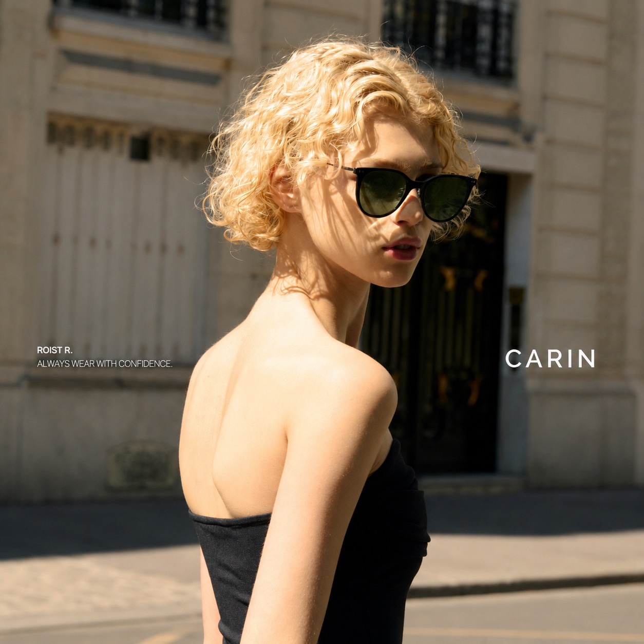 CARIN 雙點綴圓方框太陽眼鏡