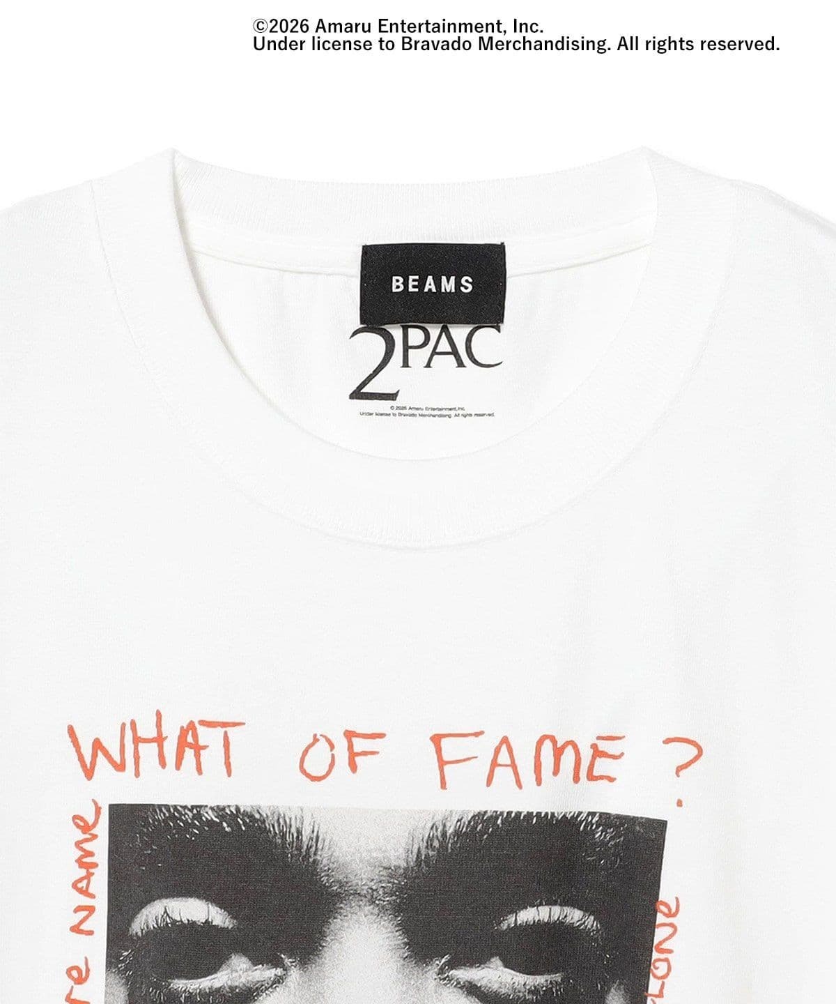🇯🇵 BEAMS GOOD ROCK SPEED / TUPAC T-shirt① 白色 2PAC ”WHAT OF FAME？” 照片印花T 短T 短袖 / 預購