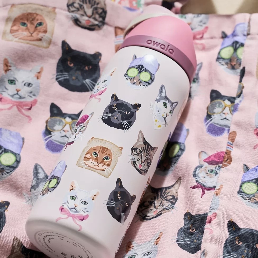 OWALA UO EXCLUSIVE CAT&DOG COLLAGE FREESIP 32OZ 貓狗拼貼 不銹鋼 保冰杯 945ML
