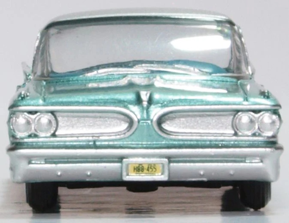 Oxford 87PB59003 HO規 1959 年 Pontiac Bonneville 雙門轎跑車（海沫綠）