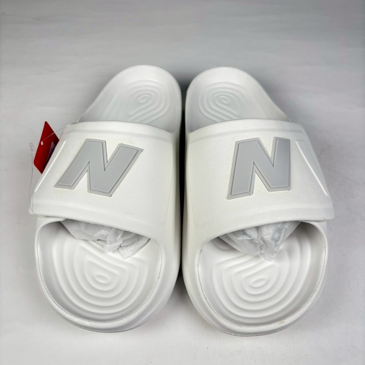 微瑕疵-左腳鞋頭鞋底染色髒汙 SMASPTF1/9 New Balance 202XA Velcro Slide "White" 涼拖鞋 男鞋 白
