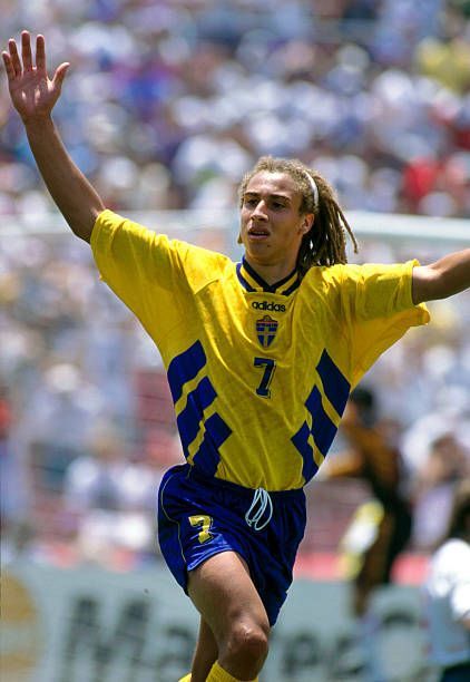 1994 Sweden Retro Home Shirt with Nameset