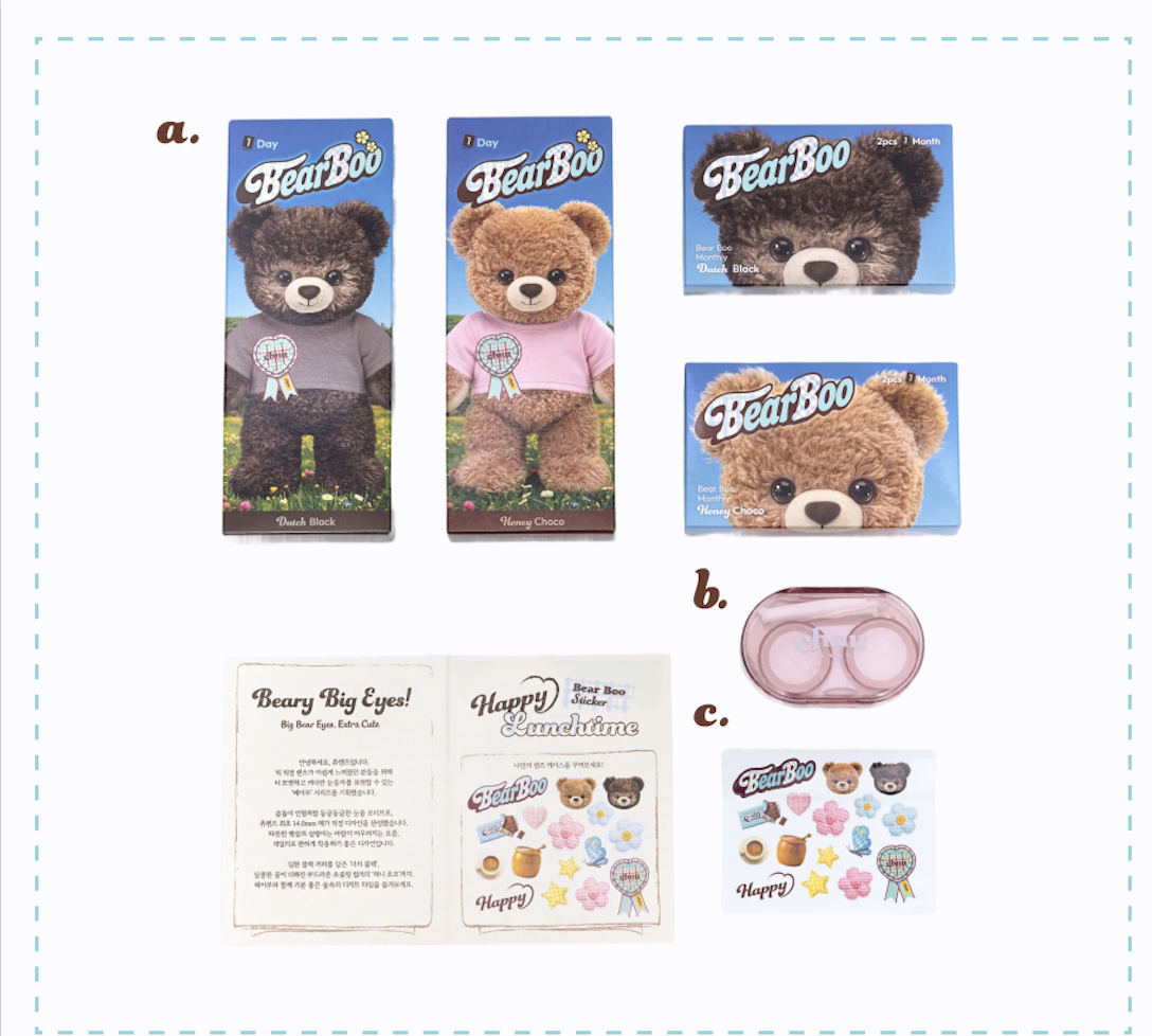 [禮盒裝] CHUU LENS Bear Boo 彩妝隱形眼鏡