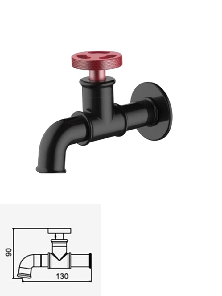 B1D-1206MBR 工業風長栓附起泡器
