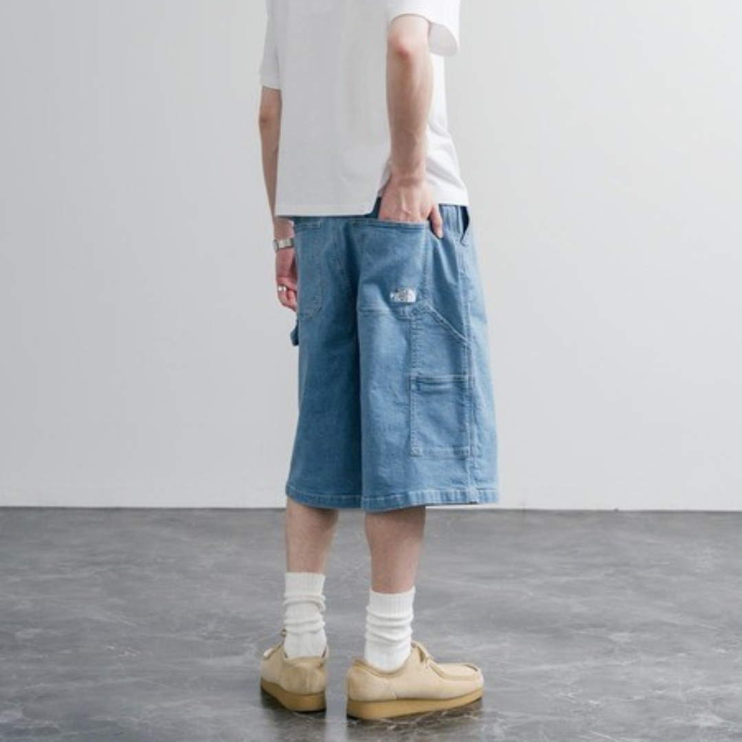 "代購" THE NORTH FACE WHITE LABEL BRIS DENIM SHORTS 牛仔抽繩短褲 NS6NS07