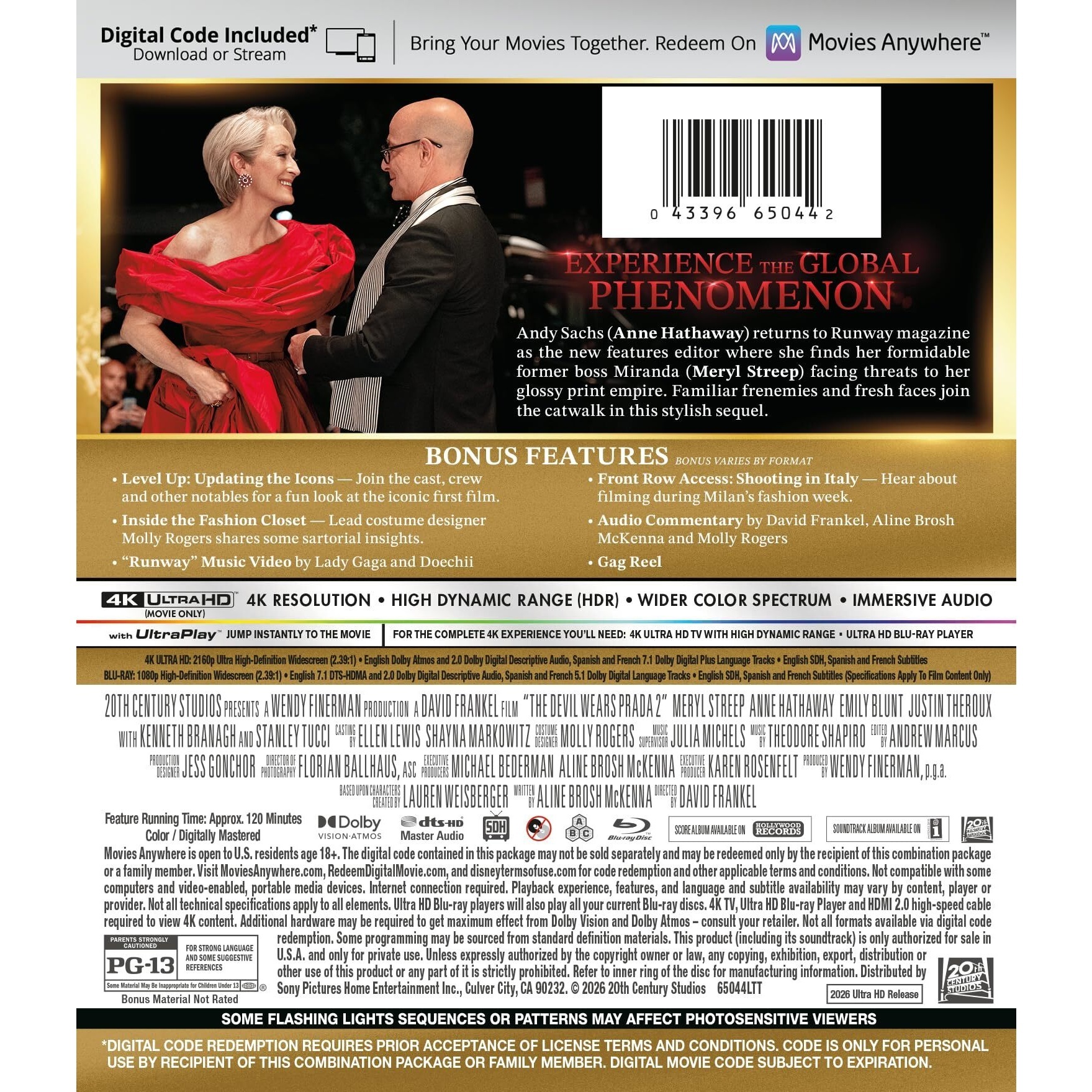 穿Prada的惡魔2 (2026) (4K Ultra HD + Blu-ray) (美國版) [無中文字幕] [7月28日推出]
