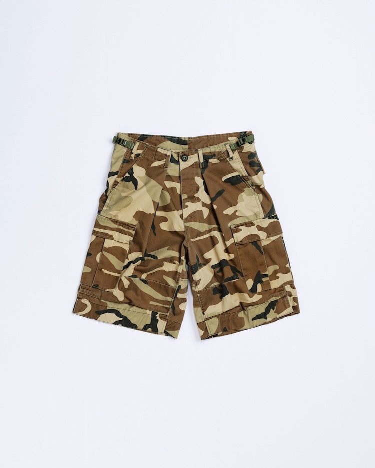 ANACHRONORM - AN444 FADED BDU CAMO SHORTS - WOODLAND