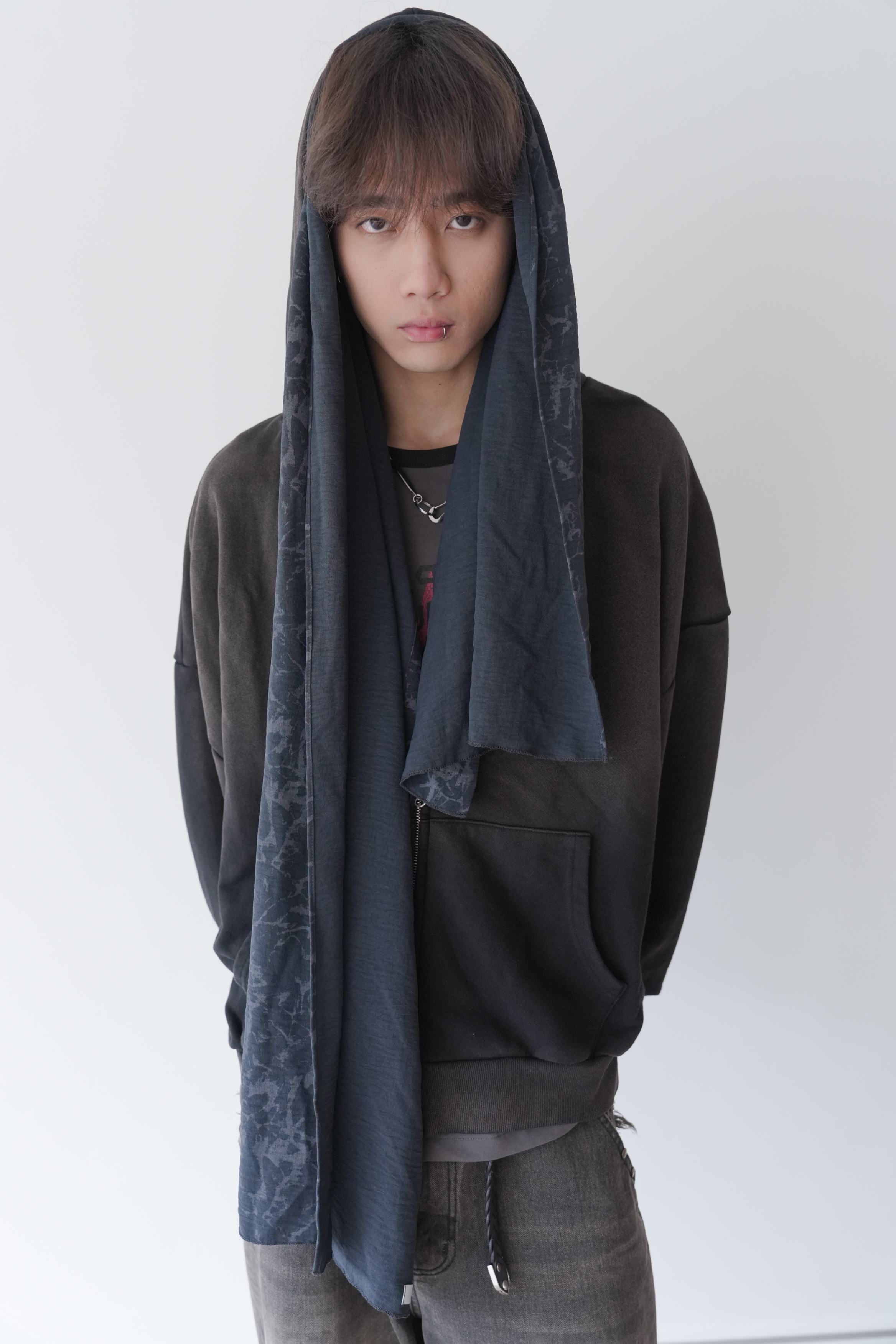 button scarf #絲巾