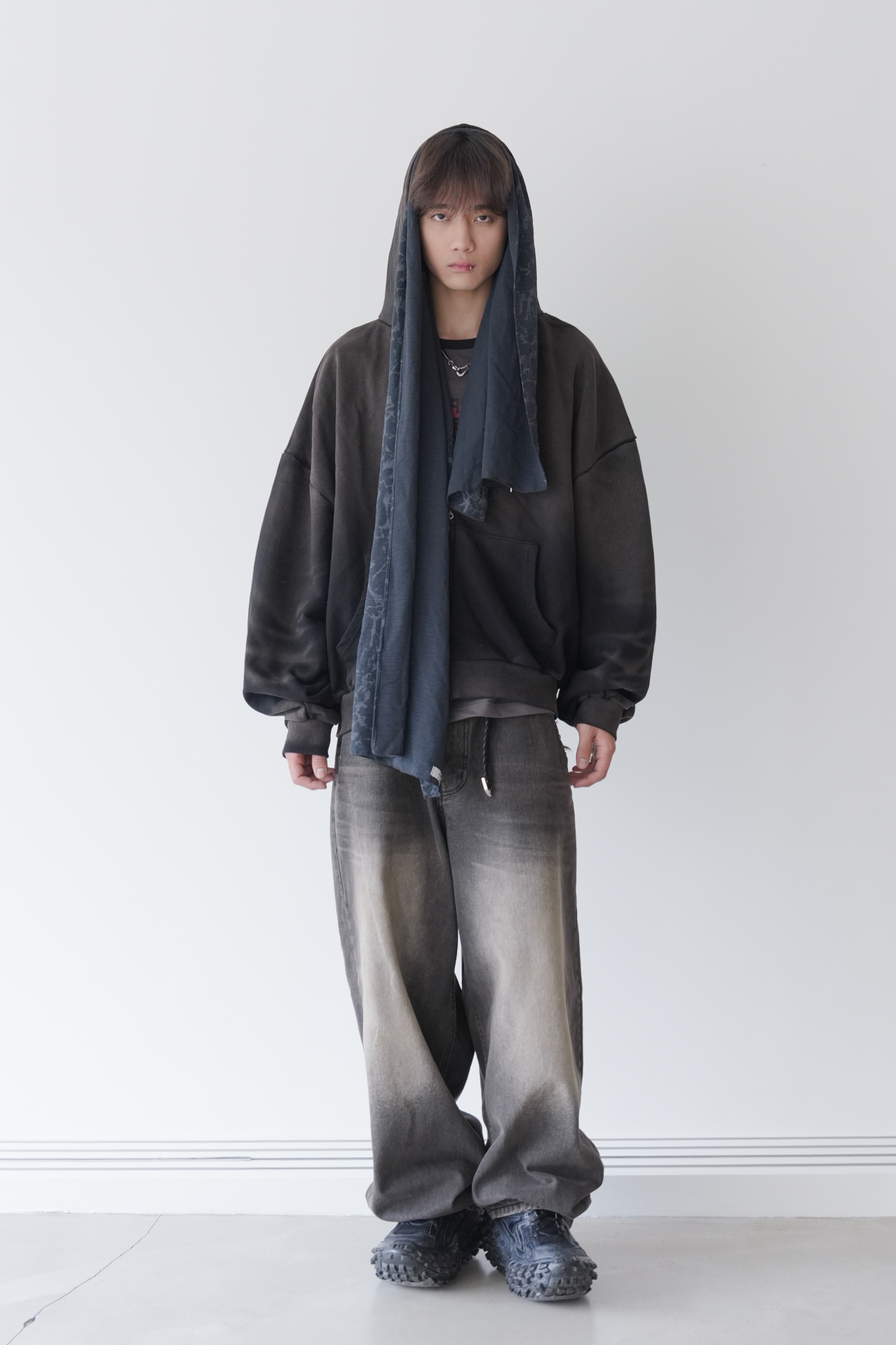 vintage french terry hoodie #外套