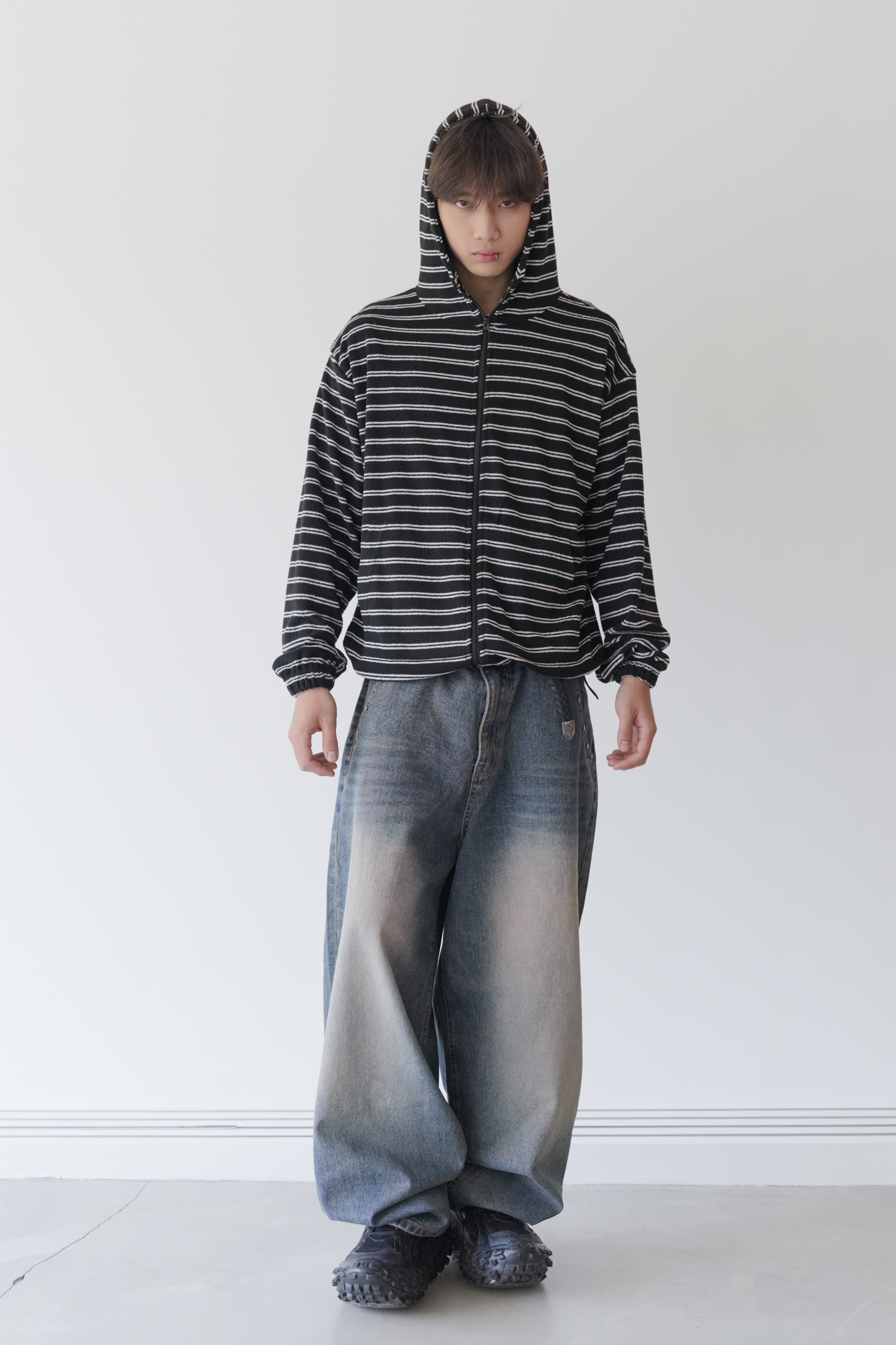 daddy towel hoodie zip-up #外套