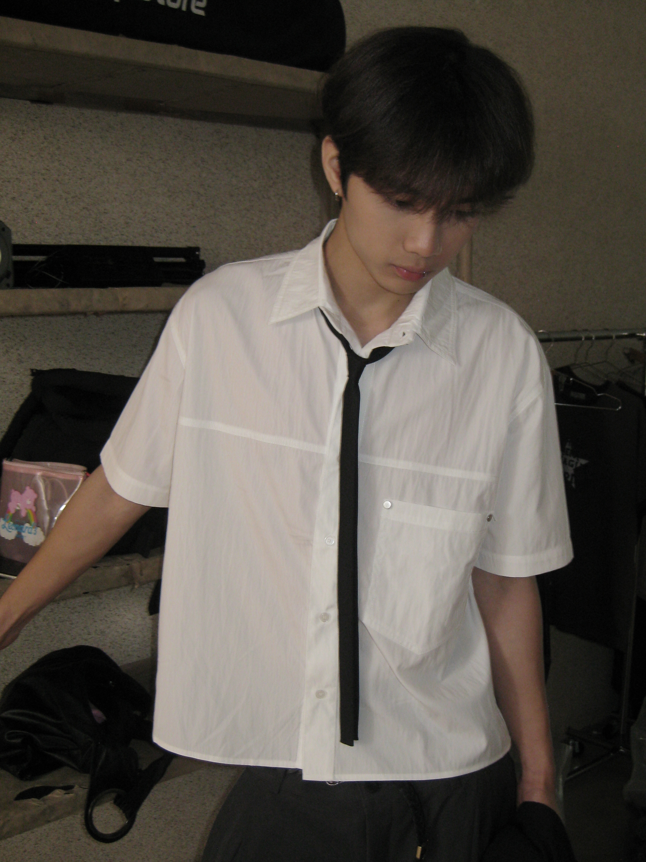k crop rivet short sleeve shirt #襯衫