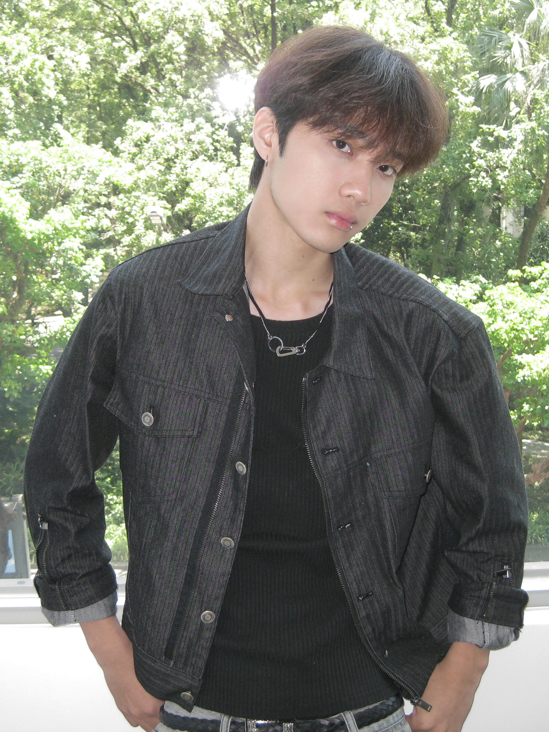 non fade denim trucker jacket #外套