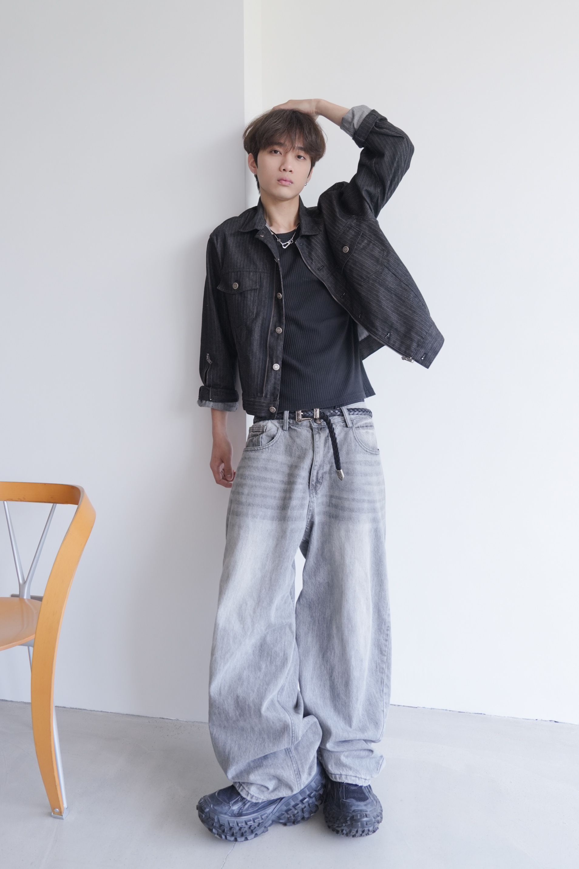 non fade denim trucker jacket #外套