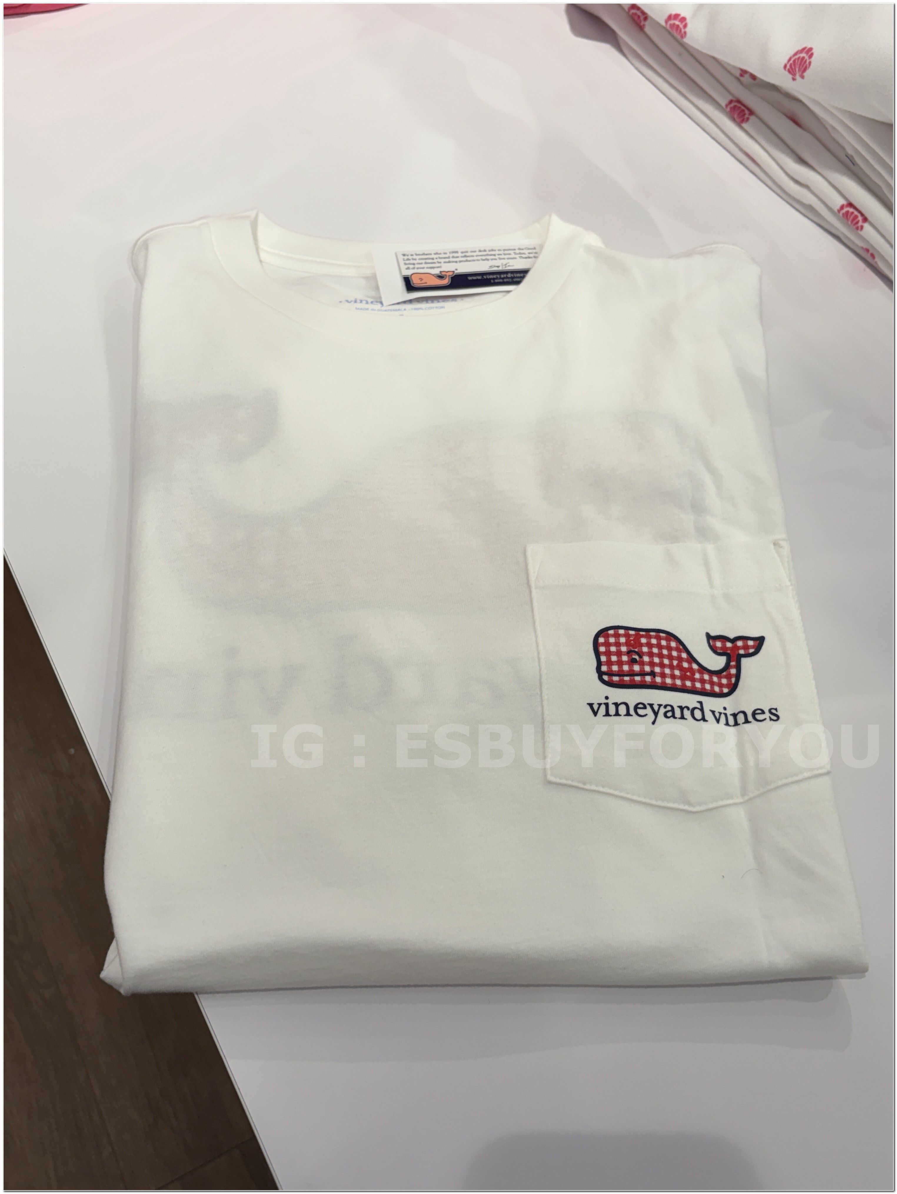 【限時】Vineyard Vines小鯨魚 男款 格紋小鯨魚 短TEE