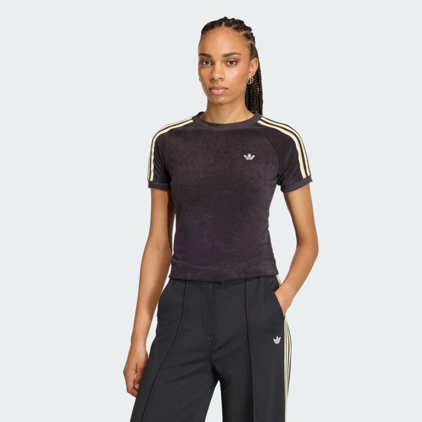 Adidas 愛迪達 Tt Cali Tee KD1412 女 T恤 運動上衣 休閒短袖 黑 亞版 毛巾布