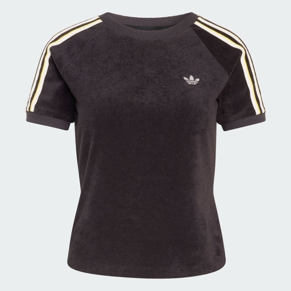 Adidas 愛迪達 Tt Cali Tee KD1412 女 T恤 運動上衣 休閒短袖 黑 亞版 毛巾布