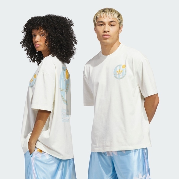 Adidas 愛迪達 Og Crest Tee KD3613 男女 T恤 運動上衣 休閒短袖 白 亞版 淡藍印花