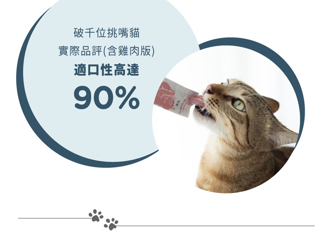 喵食喵事滴雞精肉泥適口性高達90%