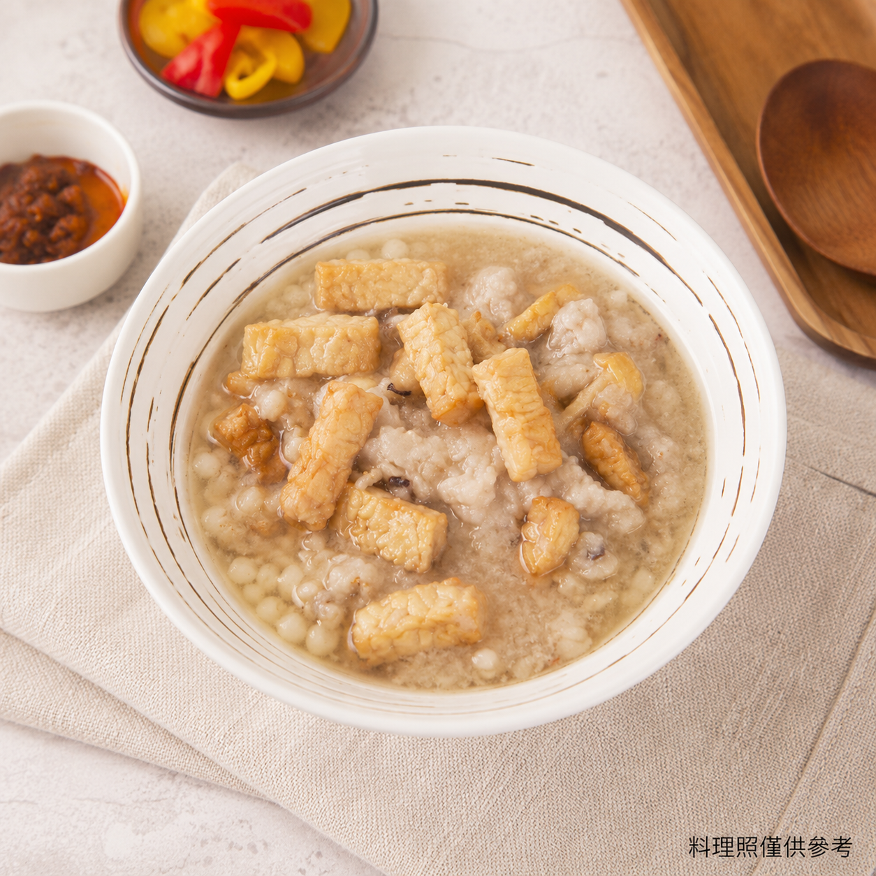 米麴天貝四神粥 (純素)