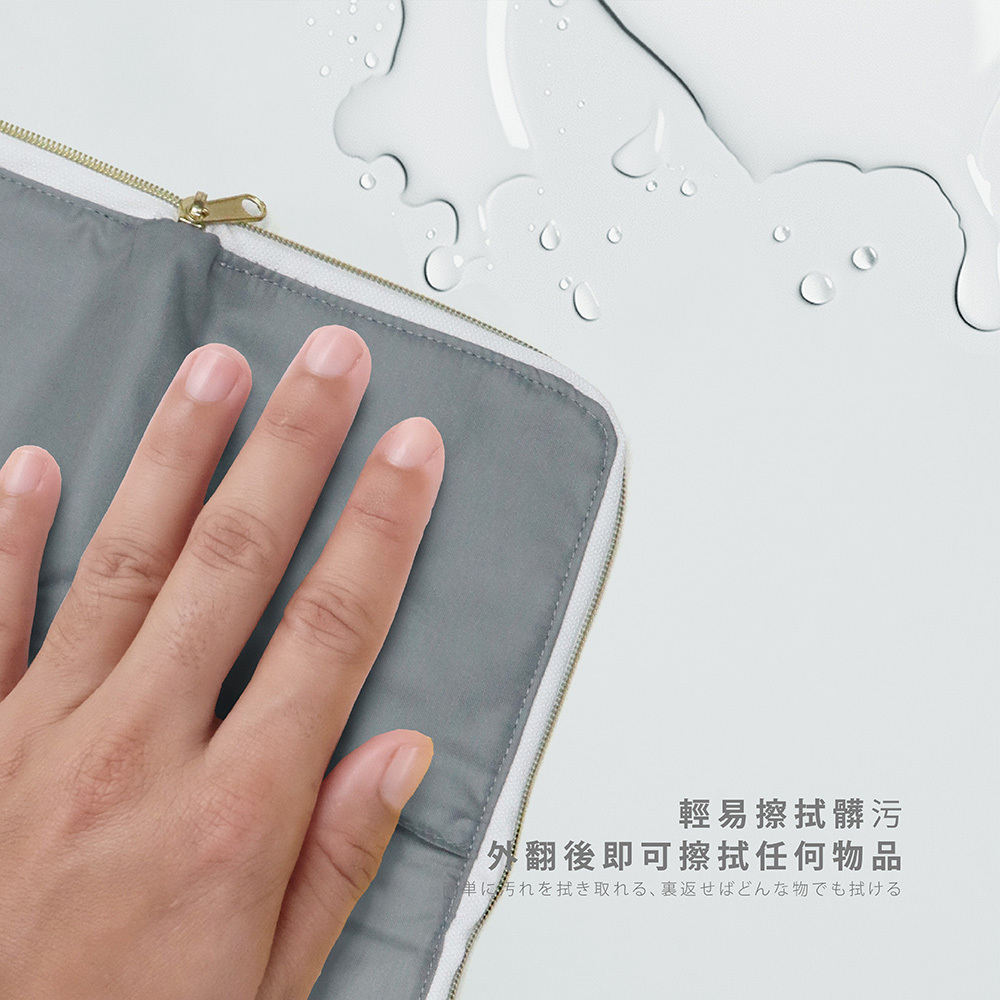 輕易擦拭髒污,外翻後即可擦拭任何物品