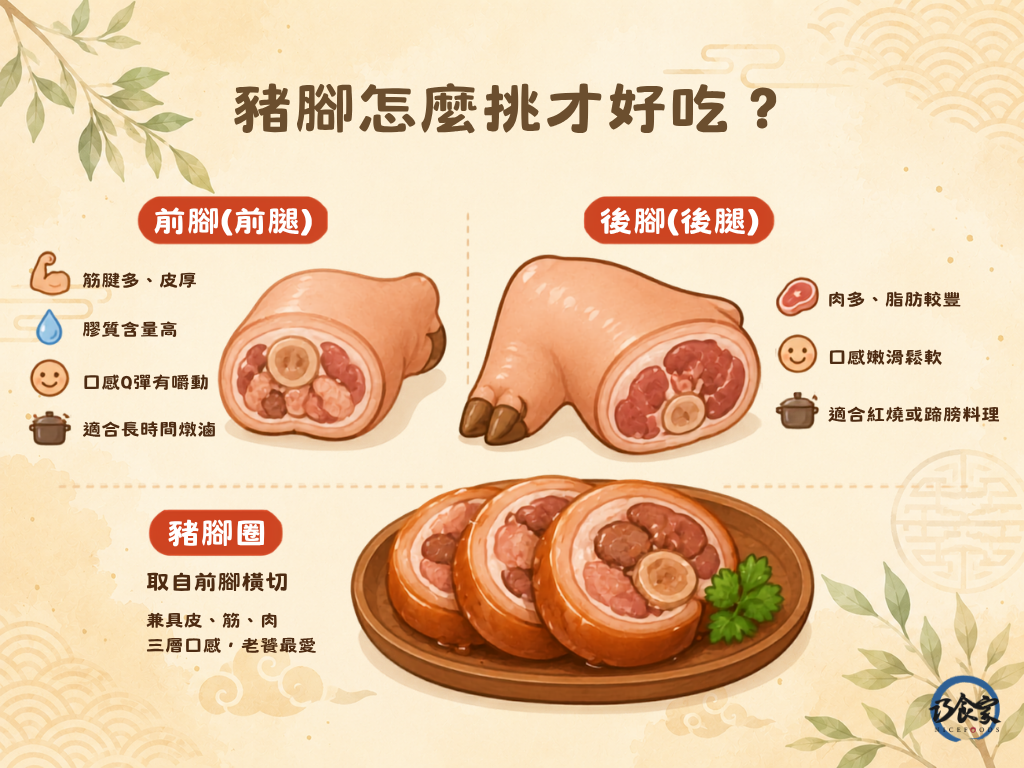 豬腳怎麼挑好吃?先認識不同部位的特色