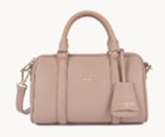 0702LC22-LANCASTER-HANDBAG-Milano 深啡 DARK BROWN／淺白 LIGHT BEIGE／淺灰 LIGHT GREY (A22)
