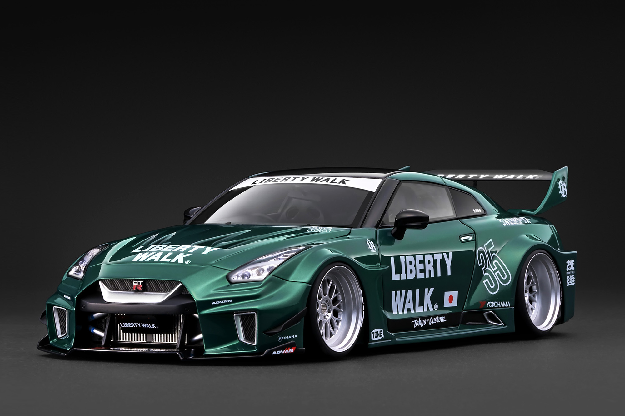 [預訂] Ignition Model 1/18 LB-Silhouette WORKS GT 日產Nissan 35GT-R 金屬綠色