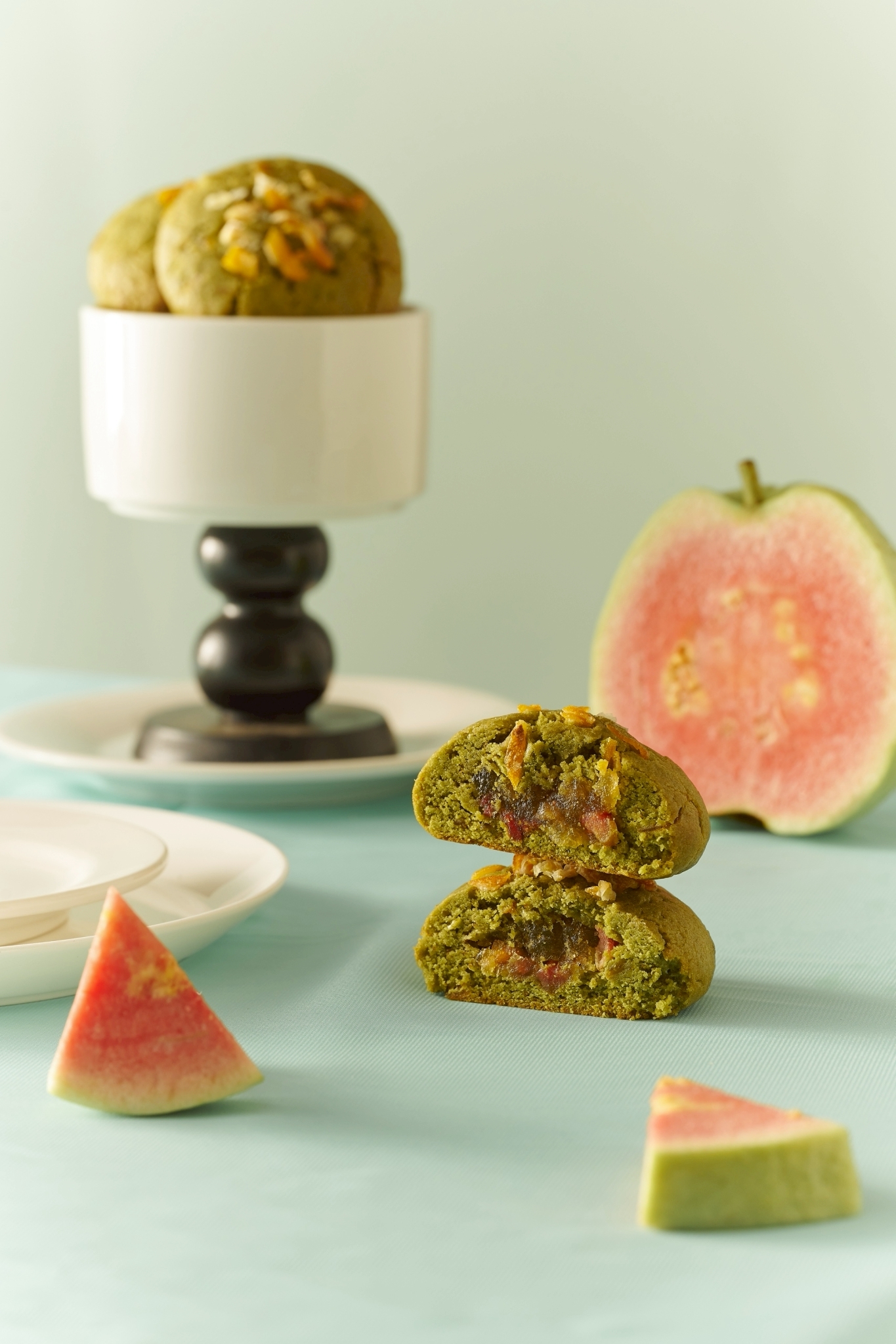Sweetfull Guava & Citrus Bliss soft cookie with pink guava jam and candied kumquat, inspired by the flavors of a Taiwanese summer.