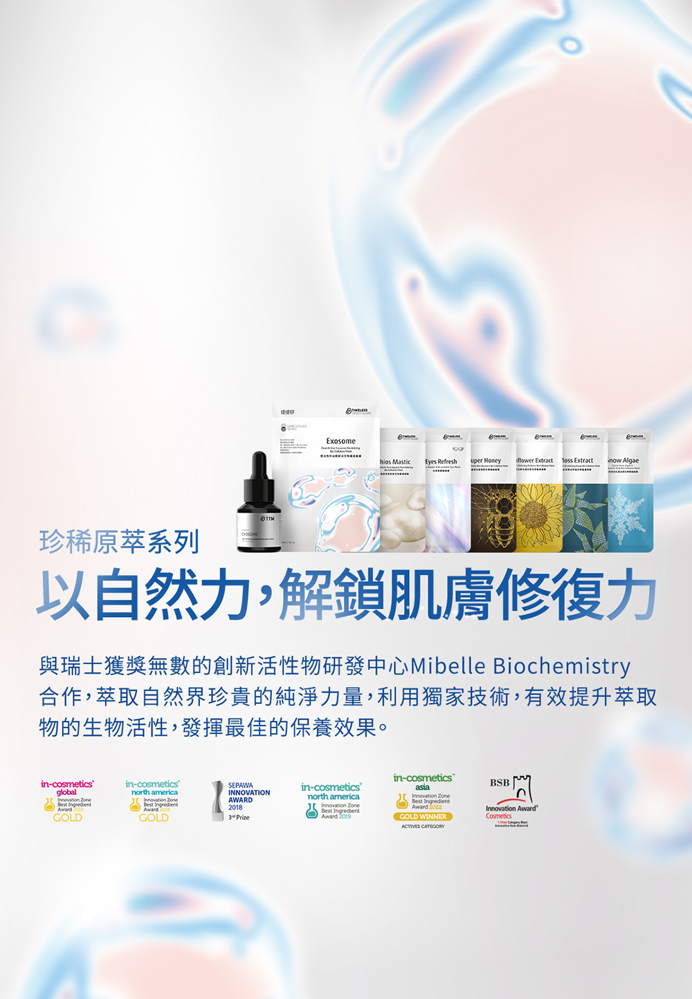 TTM提提研 雙活性外泌體賦活生物纖維面膜3片/盒