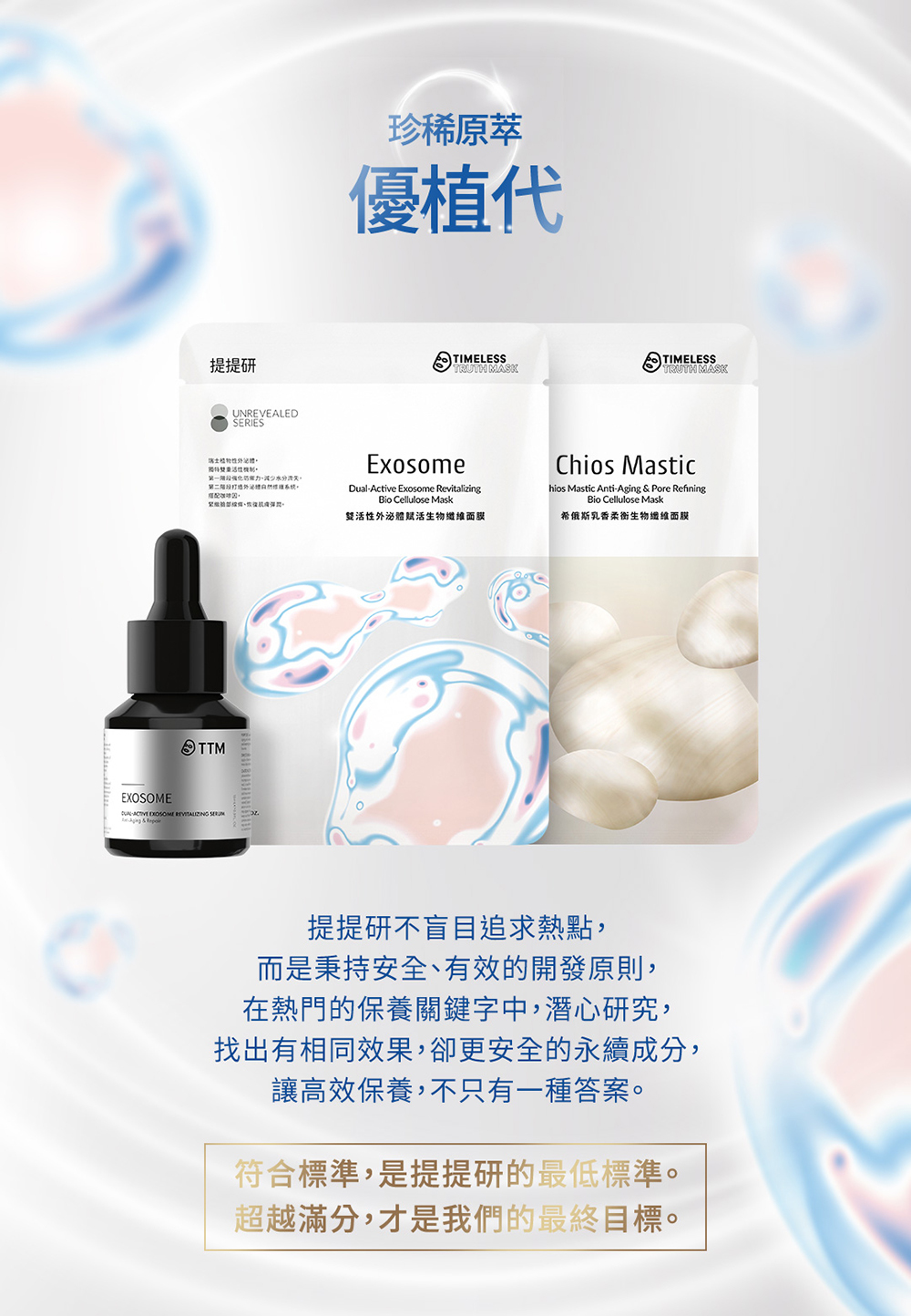 TTM提提研 雙活性外泌體賦活生物纖維面膜3片/盒