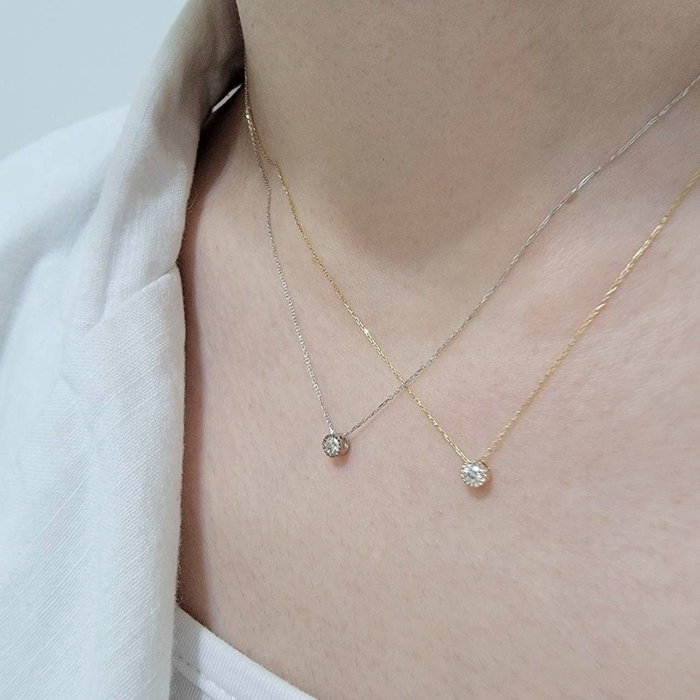 【me.luxe】K10珠邊甜甜圈6分鑽鍊