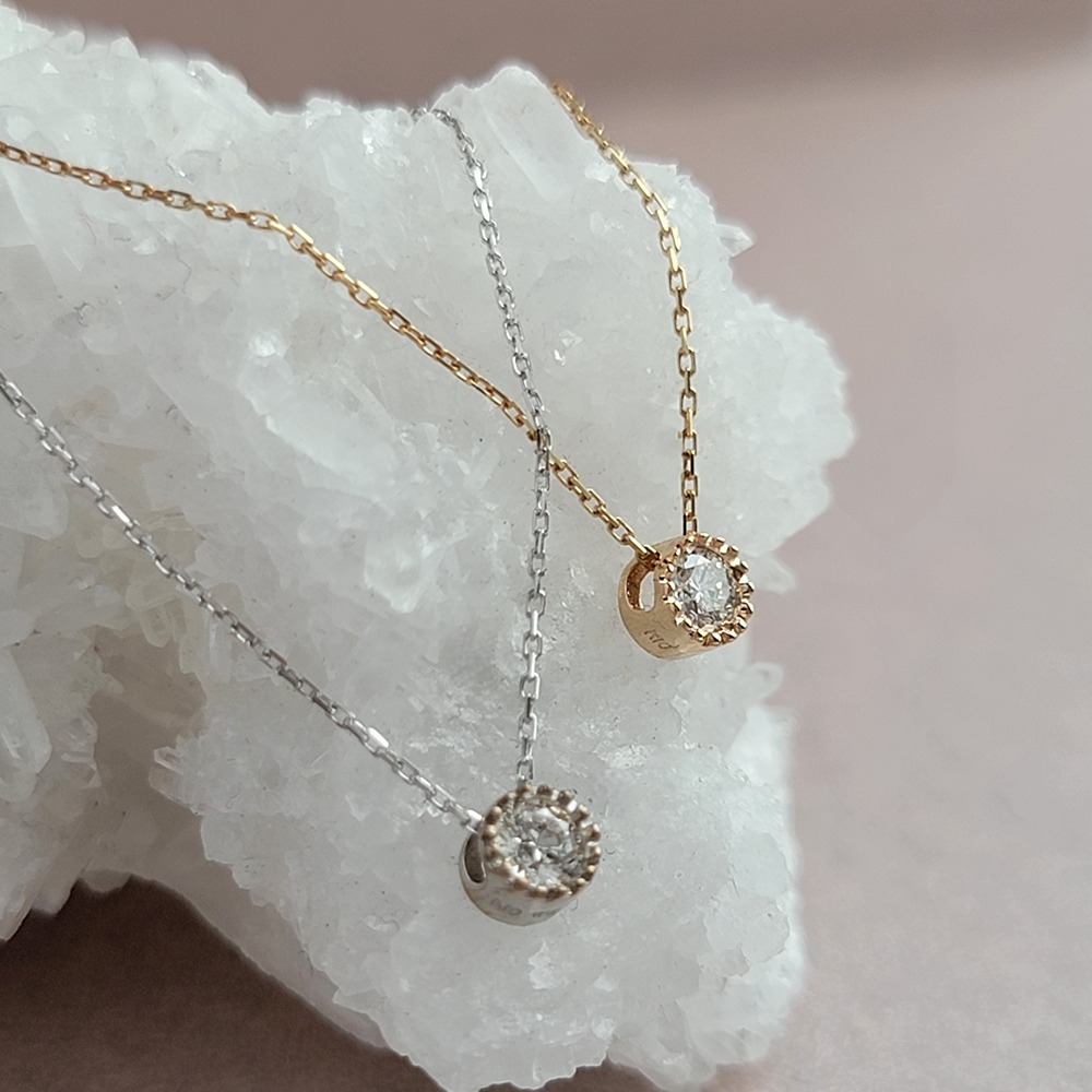 【me.luxe】K10珠邊甜甜圈6分鑽鍊