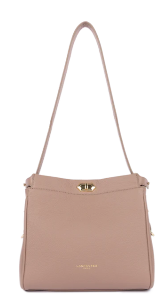 0702LC25-LANCASTER-HANDBAG-Mademoiselle ROMY 深米 DARK BEIGE (A25)