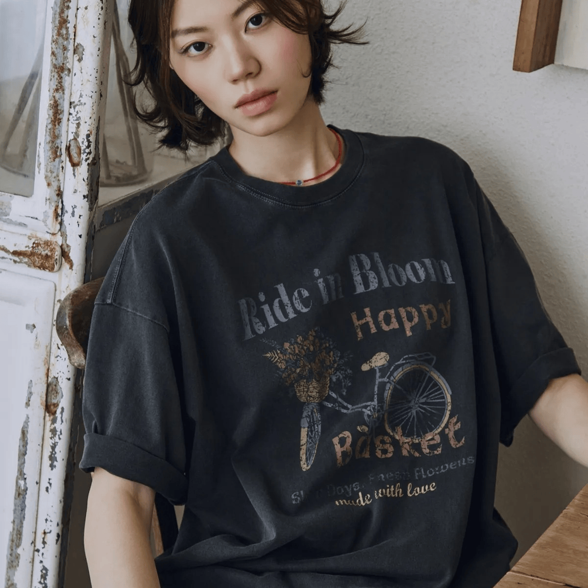 CPGN STUDIO｜Happy Basket Pigment T-Shirt [2 colors] CP148